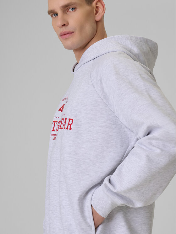 4F 4F Bluza SPORTS CLUB Szary jasny Loose Fit