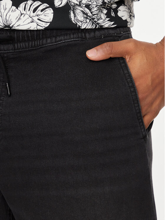 Jack&Jones Jack&Jones Džínové šortky Chris 12249165 Černá Relaxed Fit