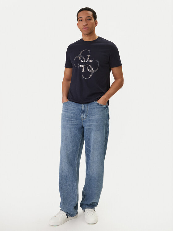 Guess Guess Jeansy M6RA0P D0618 Niebieski Baggy Fit