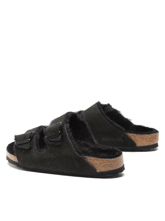 Birkenstock Birkenstock Klapki Arizona Shearling 0752663 Czarny