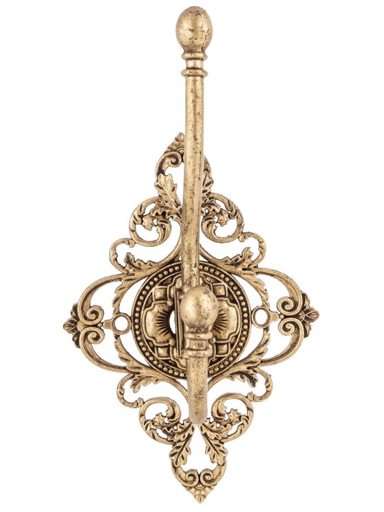 MIAhome MIAhome Wieszak ścienny metalowy 16x8x5 cm GANSO pojedynczy Złoty