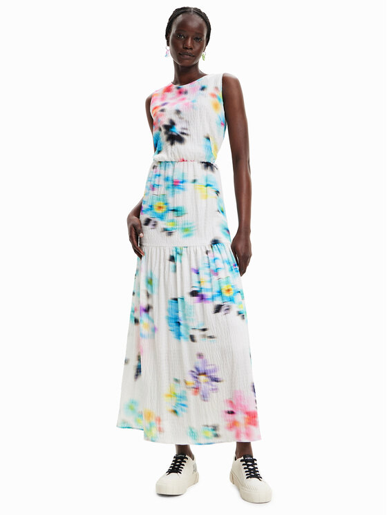 Desigual Desigual Φόρεμα καθημερινό 23SWVW47 Εκρού Regular Fit