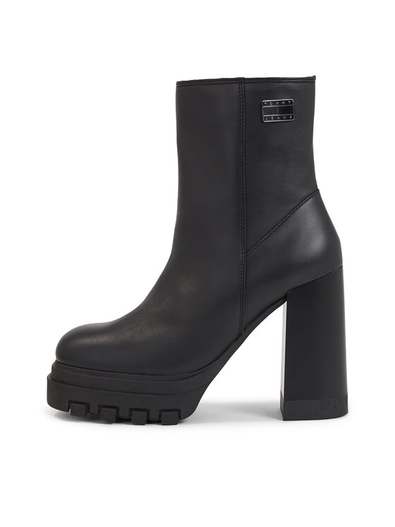 Tommy Jeans Tommy Jeans Členková obuv Tjw High Heel Ankle EN0EN02256 Čierna