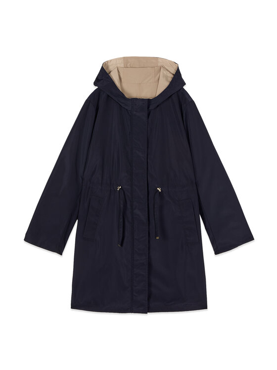 Oltre Oltre Płaszcz zimowy 8166J000238N0Z4 Niebieski Baggy Fit