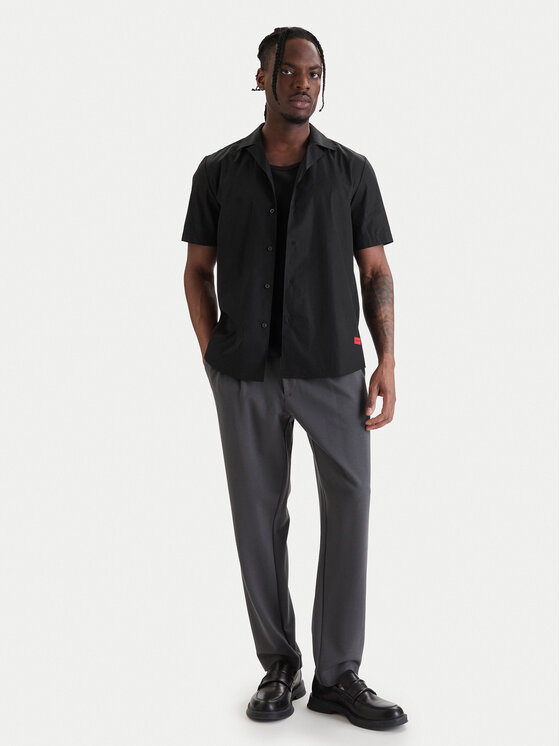 HUGO HUGO Marškiniai Ellino 50560584 Juoda Relaxed Fit