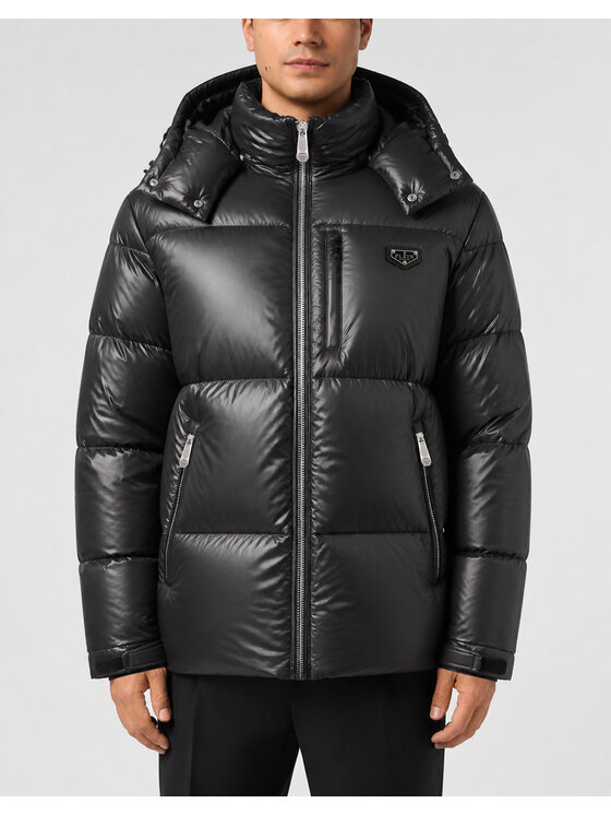 PHILIPP PLEIN PHILIPP PLEIN Kurtka bomber 31549 Czarny Regular Fit