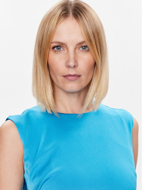 Marella Marella Коктейлна рокля Lisetta 2332212832 Електриков Slim Fit