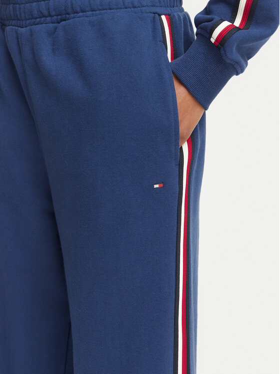Tommy Hilfiger Tommy Hilfiger Spodnie dresowe UW0UW06628 Niebieski Wide Leg
