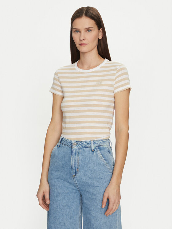 BOSS BOSS Футболка Esla 50504192 Бежевий Regular Fit