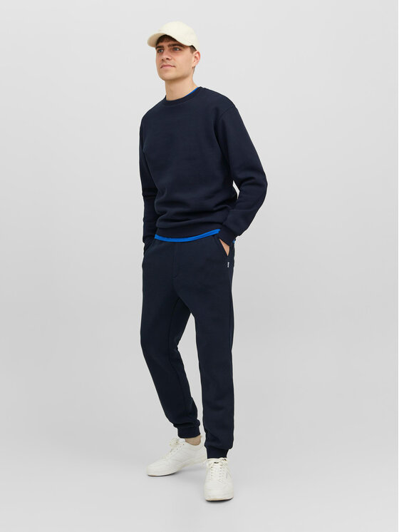 Jack&Jones Jack&Jones Majica dugih rukava Bradley 12249341 Tamnoplava Relaxed Fit