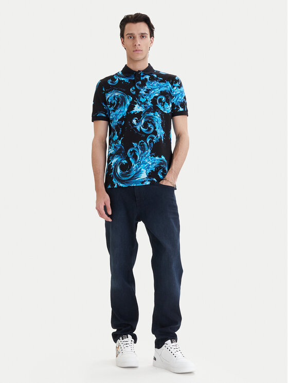 Versace Jeans Couture Versace Jeans Couture Polo 80GAG6S0 JS549 Niebieski Regular Fit