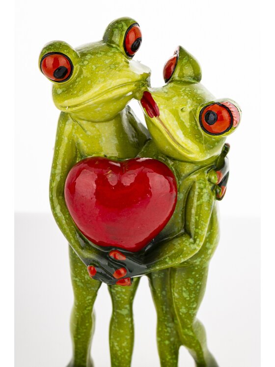 MIAhome MIAhome Figurka para żabek 16x10x5,5 cm RANE z sercem Zielony