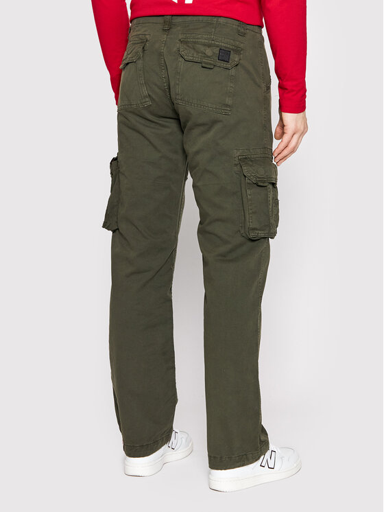 Alpha Industries Alpha Industries Kalhoty z materiálu Jet 101212 Šedá Straight Fit