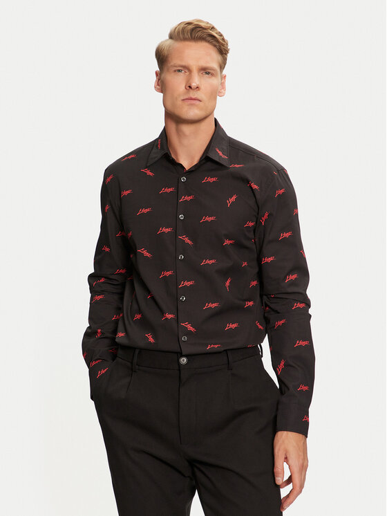 HUGO Hugo Srajca Ermo 50527426 Črna Slim Fit
