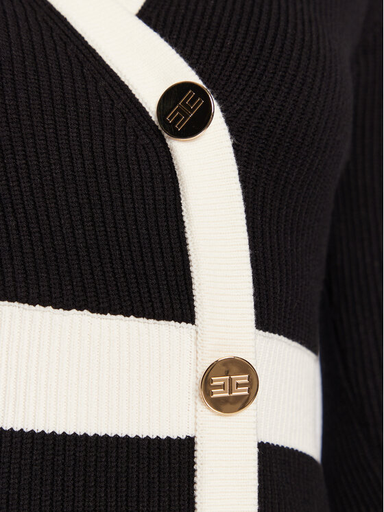 Elisabetta Franchi Elisabetta Franchi Trikotažinė suknelė AM-69Q-31E2-V670 Juoda Slim Fit