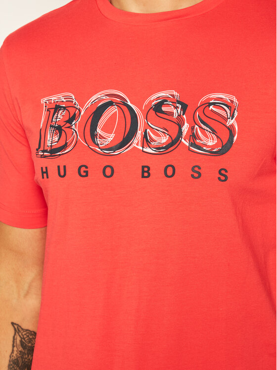 Boss Boss T-shirt Tee 4 50424073 Rosso Regular Fit
