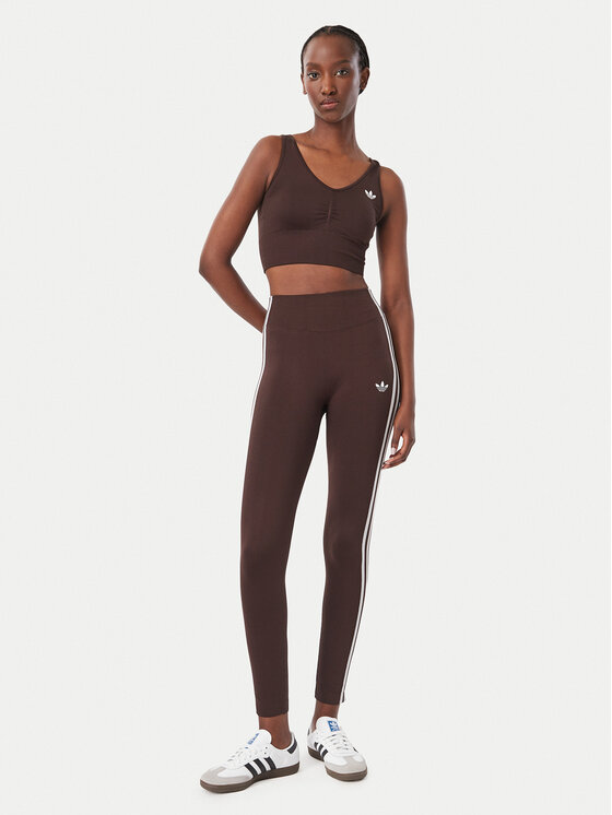 adidas adidas Biustonosz sportowy Essentials Seamless Bralette IA4524 Brązowy Regular Fit