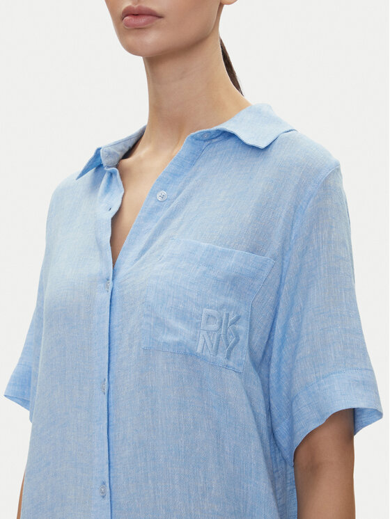 DKNY DKNY Noční košile YI30054 Světle modrá Relaxed Fit