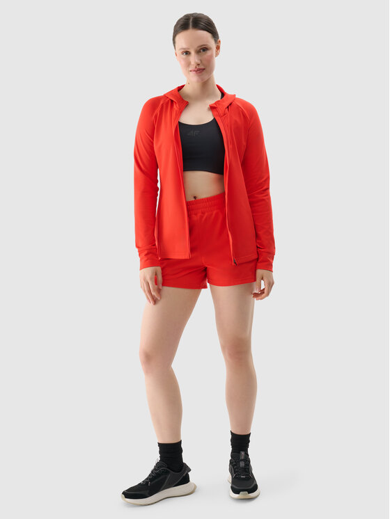 4F 4F Szorty sportowe BASIC+ Czerwony Regular Fit