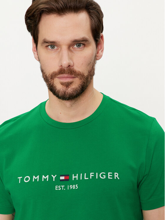 Tommy Hilfiger Tommy Hilfiger Marškinėliai Logo MW0MW11797 Žalia Regular Fit