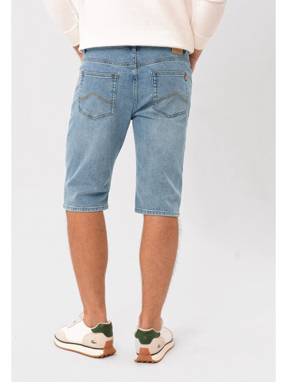 Volcano Volcano Szorty jeansowe E-BERGS Niebieski Regular Fit