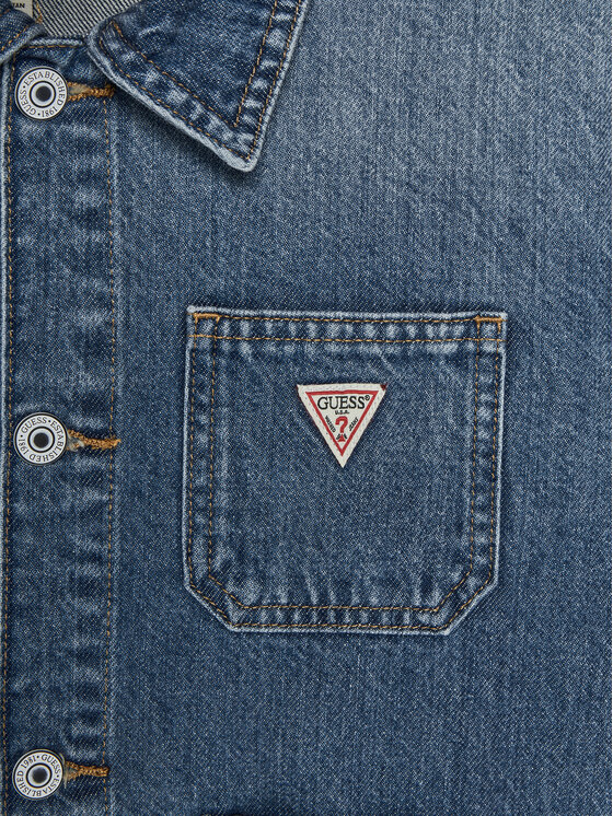 Guess Guess Τζιν μπουφάν J5RL04 D45E0 Μπλε Regular Fit