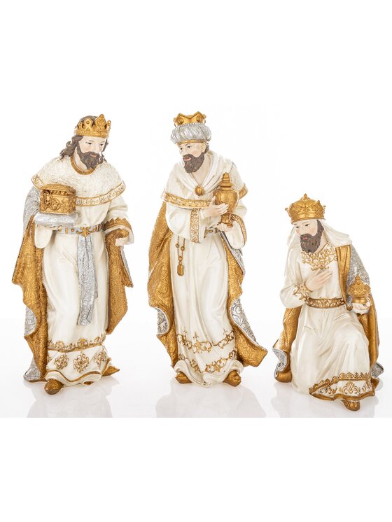 MIAhome MIAhome Figurka dekoracja szopka NATALE 9 postaci Biały