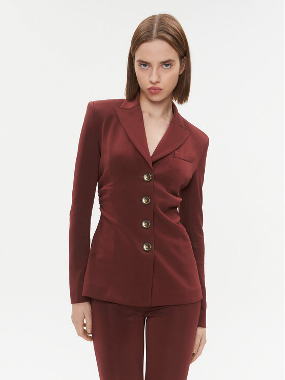 Pinko Suknjič Edvige 100259 A04I Bordo Rdeča Slim Fit