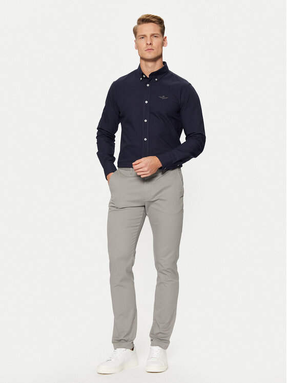 Aeronautica Militare Aeronautica Militare Srajca 242CA1262CT3289 Mornarsko modra Regular Fit