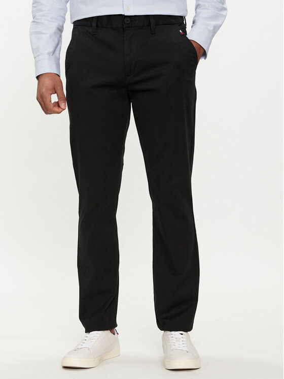 Tommy Jeans Chino nohavice Austin DM0DM19166 Čierna Slim Fit