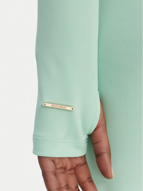 Just Cavalli Just Cavalli Sukienka wieczorowa 80PAO922 J0253 Zielony Slim Fit