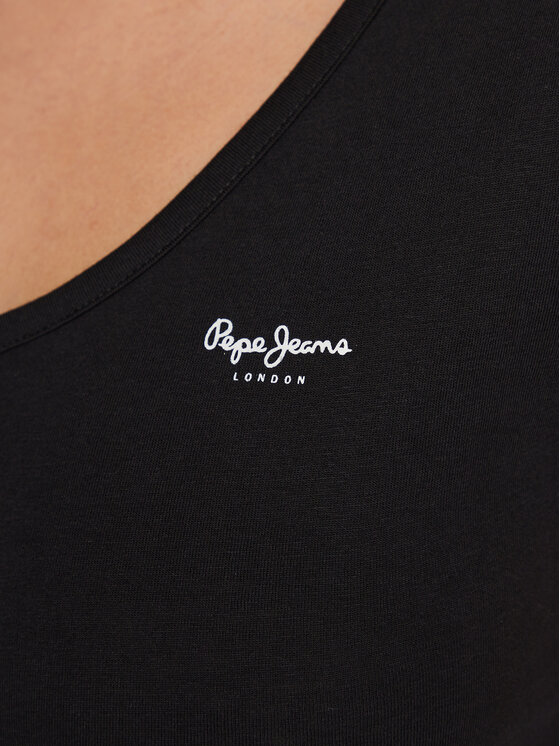 Pepe Jeans Pepe Jeans T-Shirt Corine PL505305 Czarny Regular Fit