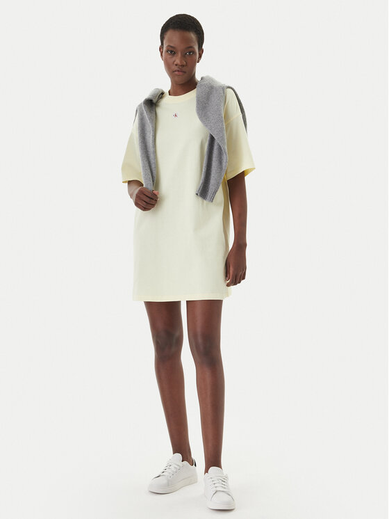 Calvin Klein Jeans Calvin Klein Jeans Sukienka codzienna LV047F228G Żółty jasny Oversize