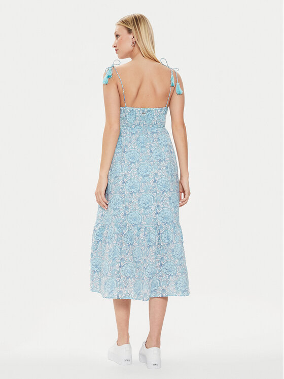 Pepe Jeans Pepe Jeans Rochie de vară Mallory Print PL953533 Albastru Regular Fit