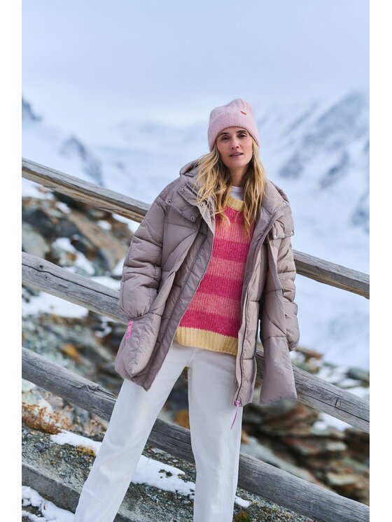 NAOKO NAOKO Kurtka zimowa Vanilla Sand Beżowy Oversize