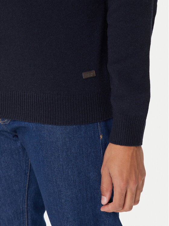 Barbour Barbour Sweater Patch Half Zip MKN0585NY91 Sötétkék Regular Fit