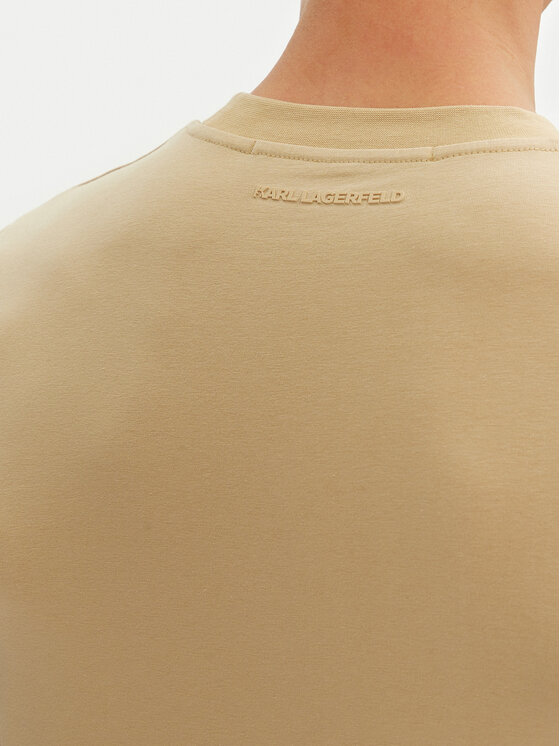 KARL LAGERFELD KARL LAGERFELD T-Shirt 755750 552221 Beżowy Regular Fit