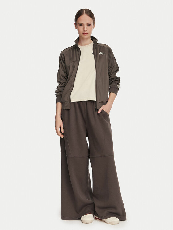 Kappa Kappa Bluza 222 Banda Wanniston Slim 301PSC0 Brązowy Regular Fit
