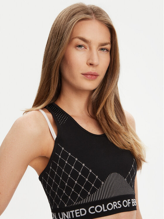 United Colors Of Benetton United Colors Of Benetton Biustonosz sportowy 3SW63H00I Czarny