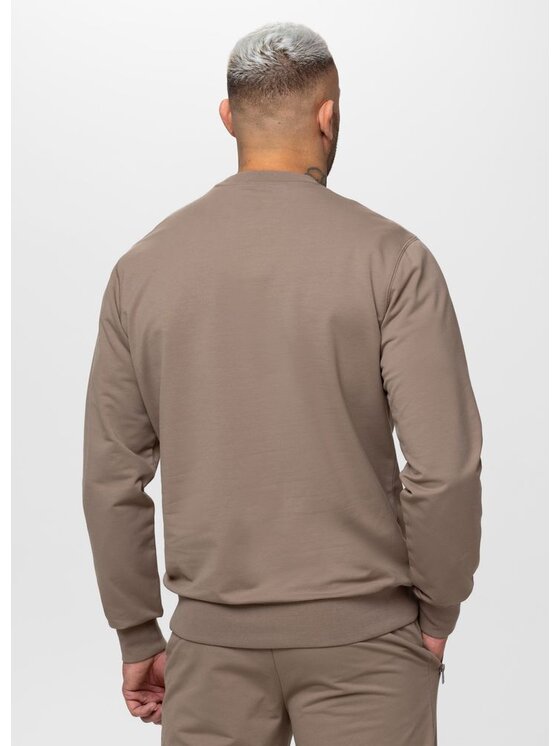 PITBULL PITBULL Bluza SMALL LOGO NUGGET Brązowy Regular Fit