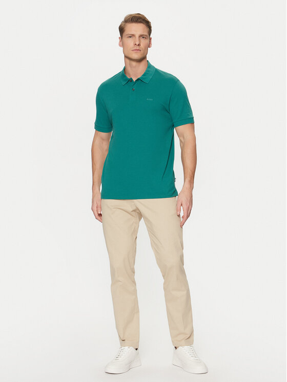 BOSS BOSS Polo Pallas 50468362 Zelena Regular Fit