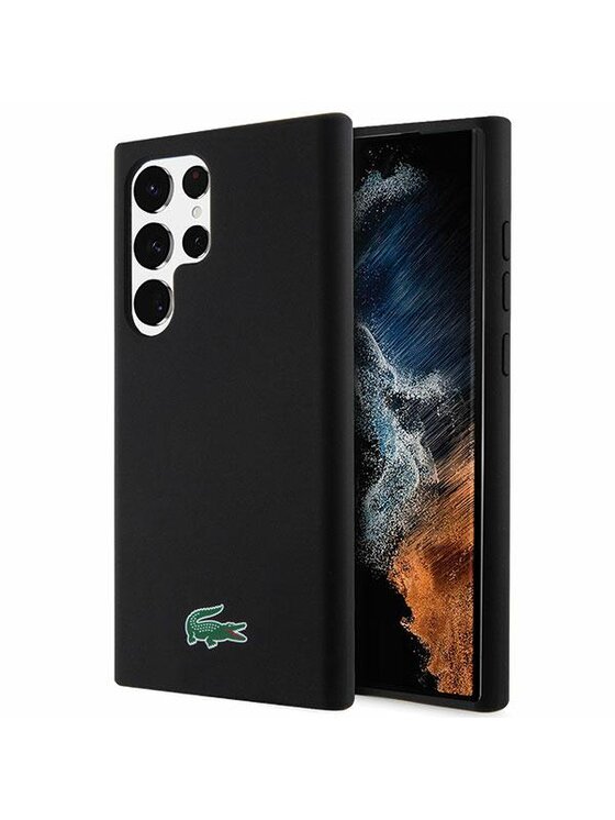 Etui na telefon Lacoste, Czarne, S23 Ultra