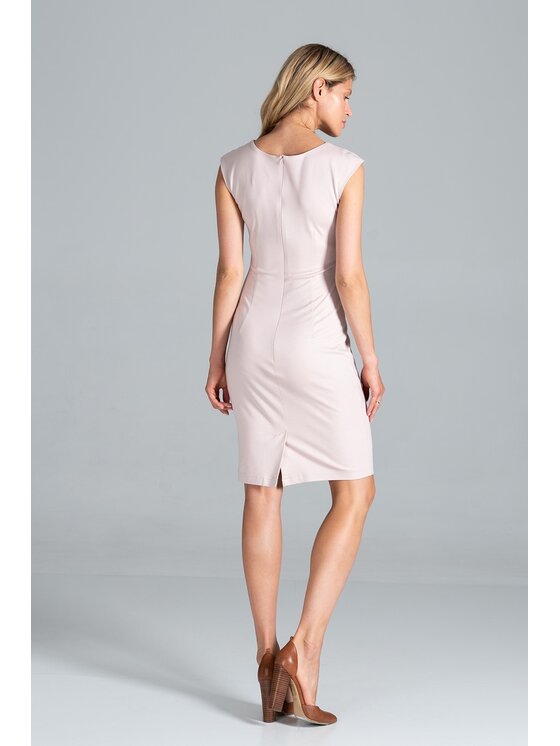FIGL FIGL Sukienka M834 Różowy Slim Fit