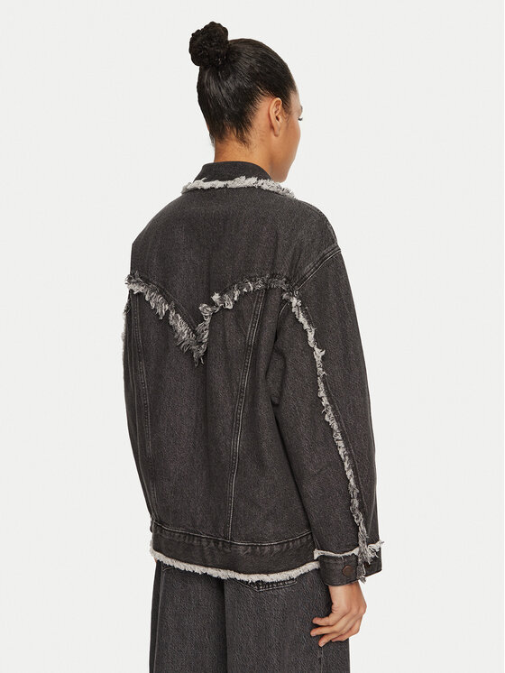 Wrangler Wrangler Kurtka jeansowa 112356384 Szary Regular Fit