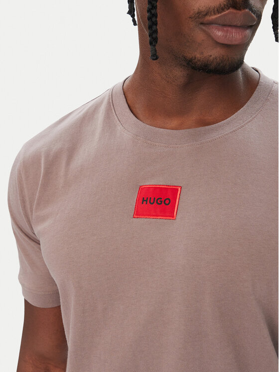 HUGO HUGO Tricou Diragolino212 50447978 Maro Regular Fit