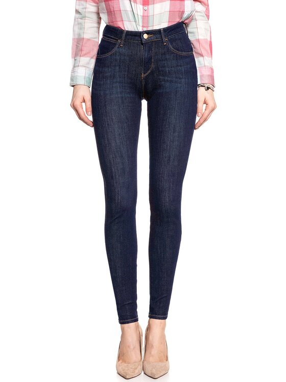 Wrangler Wrangler Jeansy SUPER SKINNY Niebieski Skinny Fit