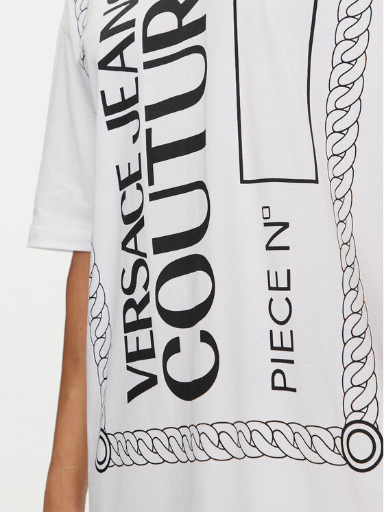 Versace Jeans Couture Versace Jeans Couture T-Shirt 76GAHE04 Biały Regular Fit