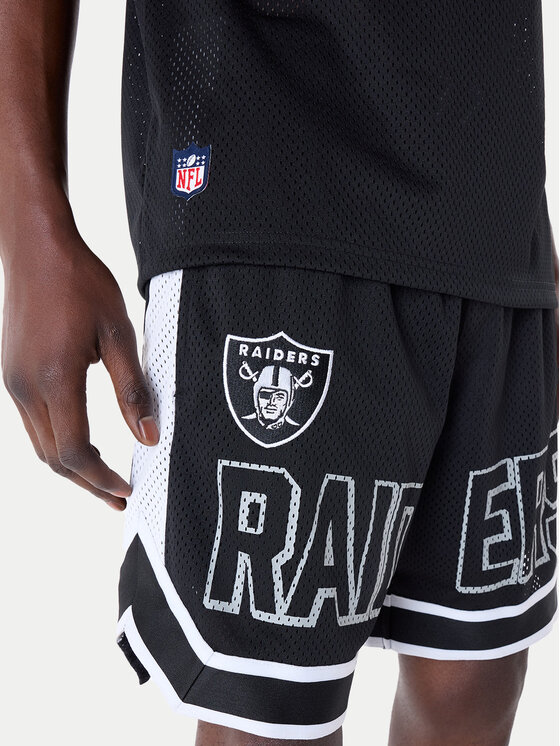 New Era New Era Sportske kratke hlače NFL Las Vegas Raiders Graphic 60596395 Crna Regular Fit