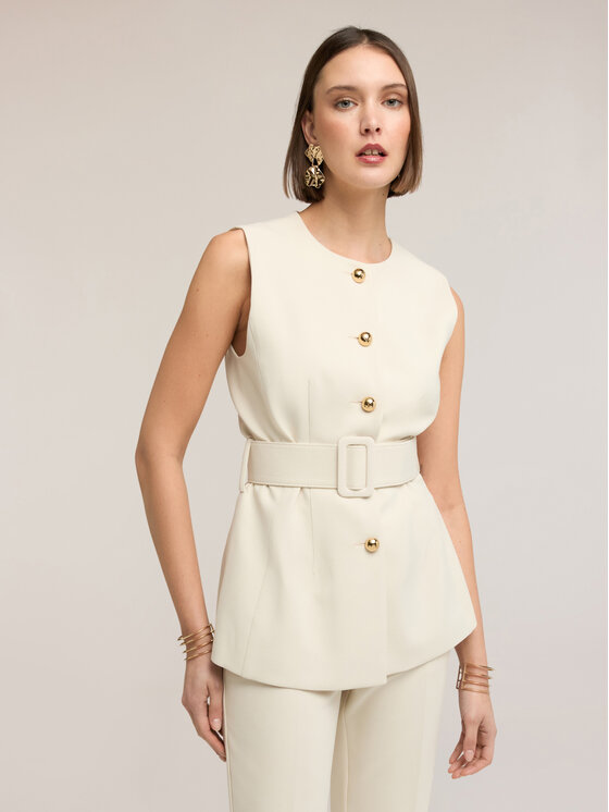 Motivi Motivi Giacca di transizione L002Q000063N002 Crema Regular Fit