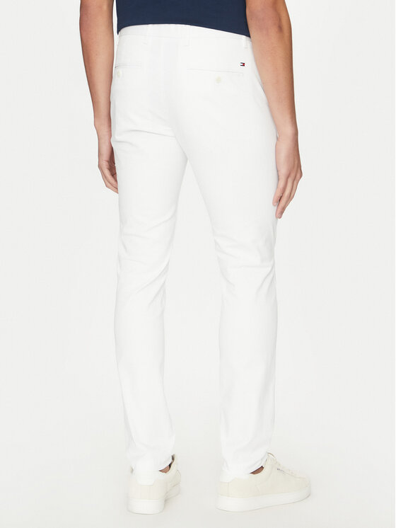 Tommy Hilfiger Tommy Hilfiger Chinosy Bleecker MW0MW26619 Biały Slim Fit